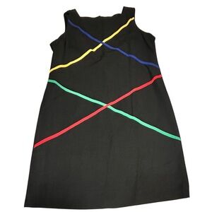 Vintage Y2K Evan Picone Colorblock Sheath Dress Sz 14 NWT Geometric Avant-Garde